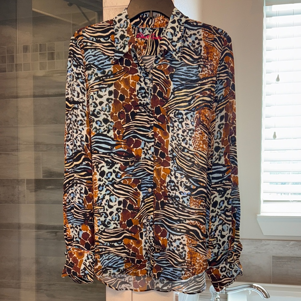 Robert Graham Multicolor Animal Print Shirt